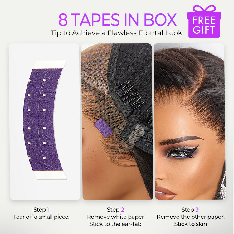 NatureMAX™ Silky Straight Glueless Ear-to-ear 13x4 HD Lace Front Wig Pre-Cut Lace