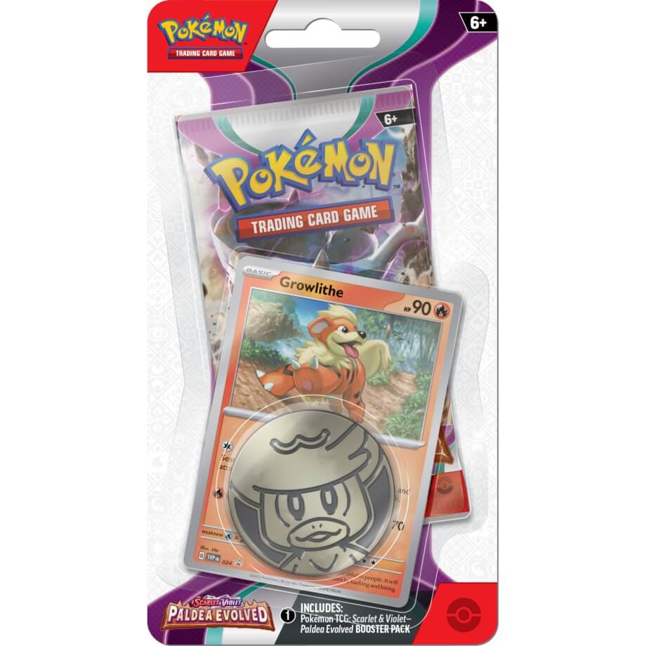 🔥2026 Christmas Gift🎄: Scarlet & Violet—Paldea Evolved: Checklane Blister Pack (Growlithe)