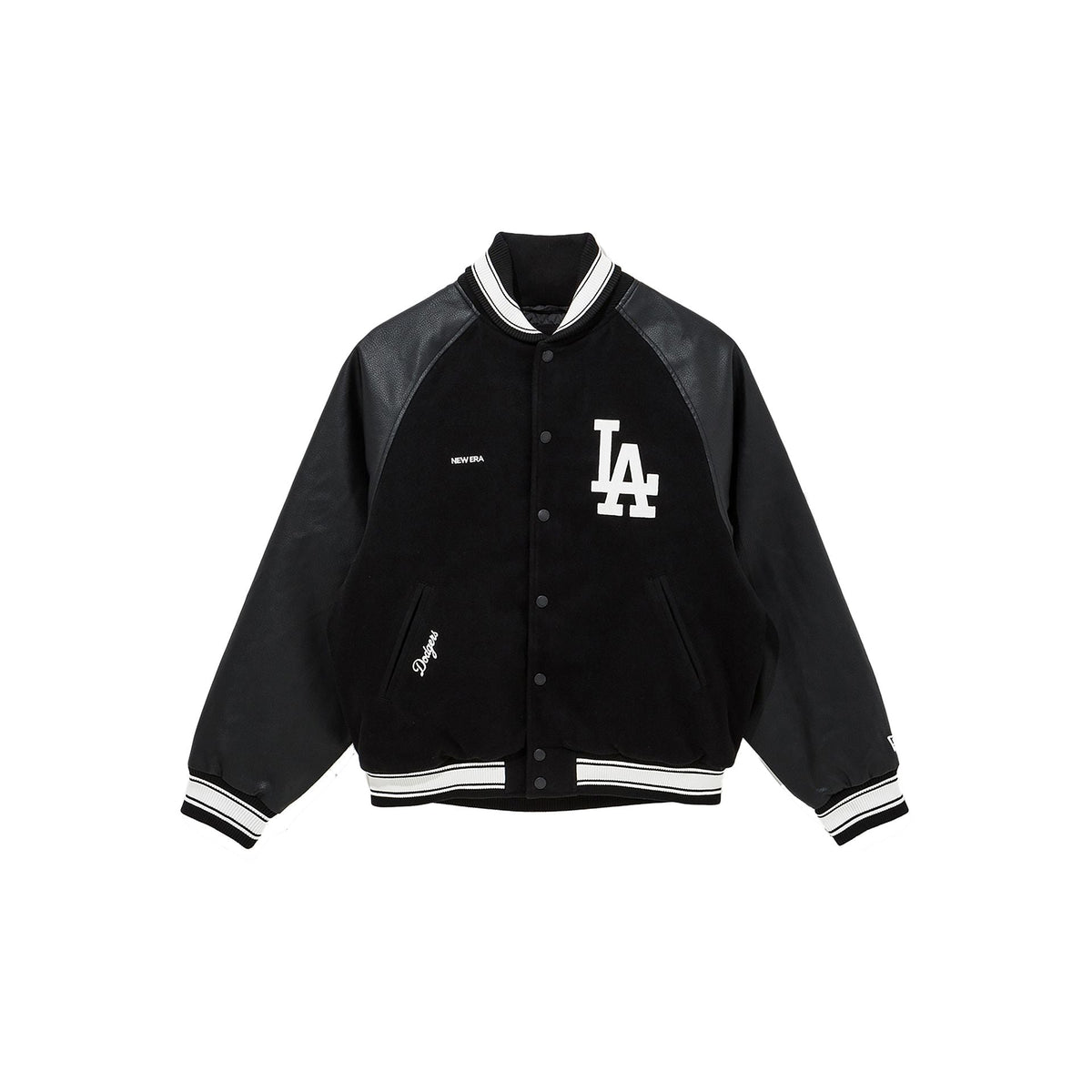 Los Angeles Dodgers Raglan Black Varsity Jacket