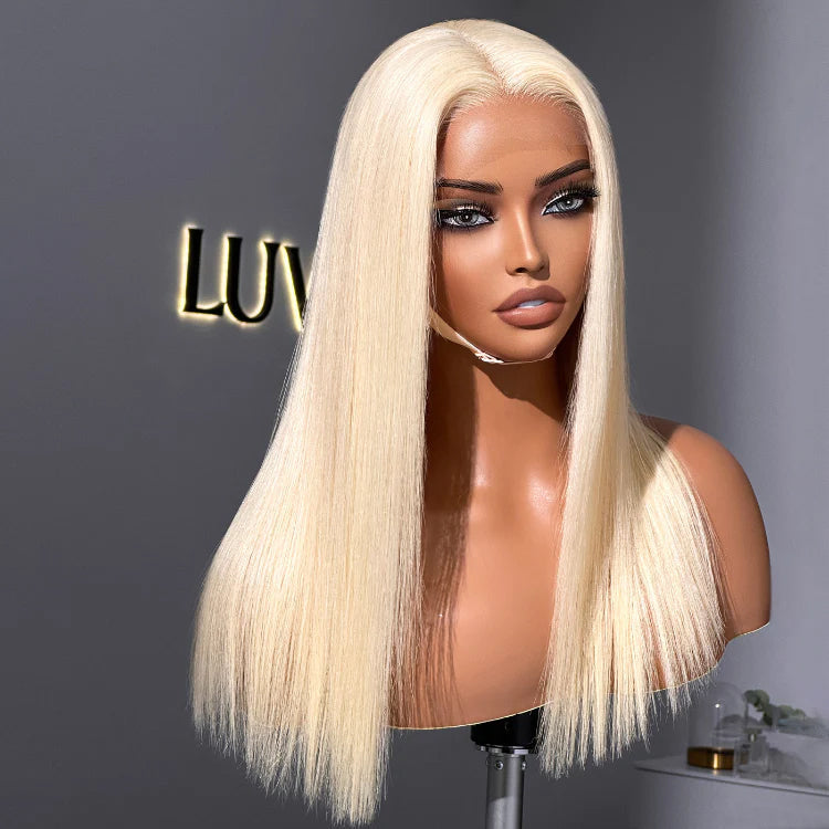 PreMax Wigs | Blonde 613 Silky Straight Glueless 5x5 Closure HD Lace Wig Pre-Cut Lace