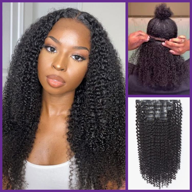 Straight / Body Wave / Kinky Curly / Yaki Straight / Kinky Straight / Messy Curly Clip in Hair Extensions Real Human Hair Pieces 135g 9pcs / 7pcs with Free Gift