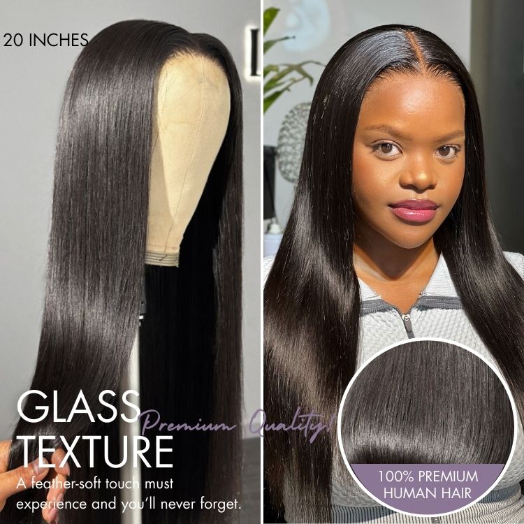 PreMax Wigs | 180% Density Bone Straight Glueless 5x5 Closure HD Lace Lace Wig Pre-cut & Plucked & Bleached