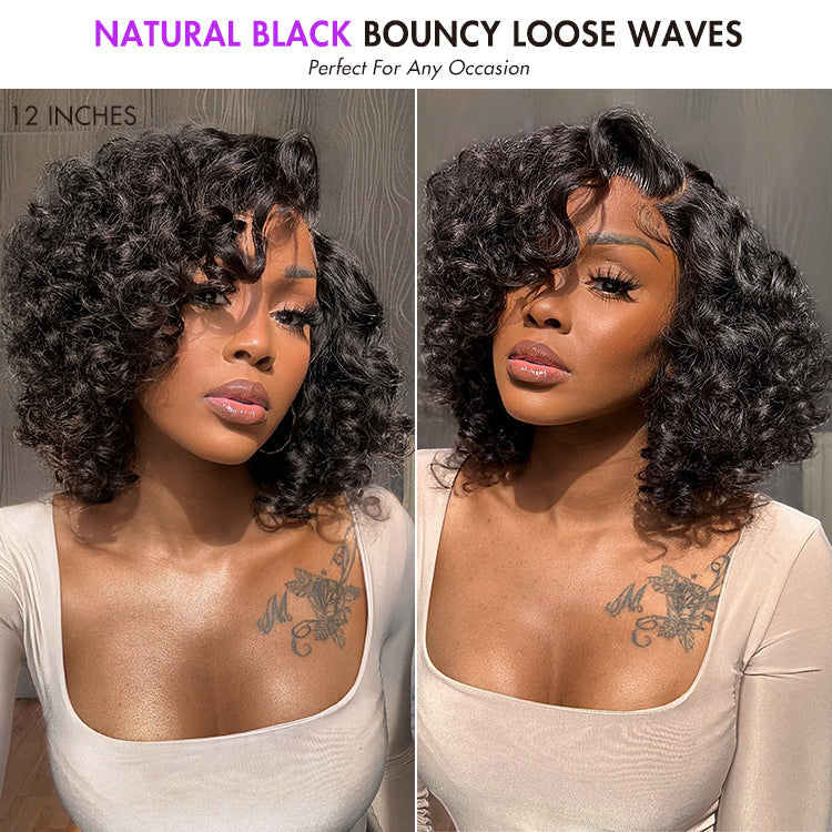 Luvme Hair Mature Bouncy Curl Left C Part Glueless Minimalist HD Lace Wig Pre-Cut Lace