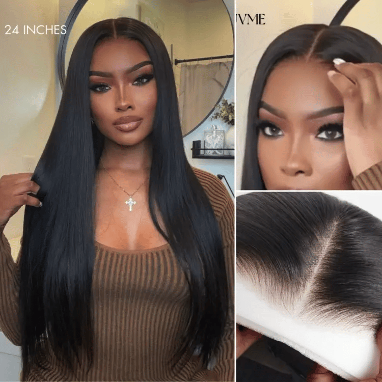 PreMax Wigs - 180% Density Body Wave / Straight Glueless 13x4 Frontal Lace Long Wig Pre-Cut Lace