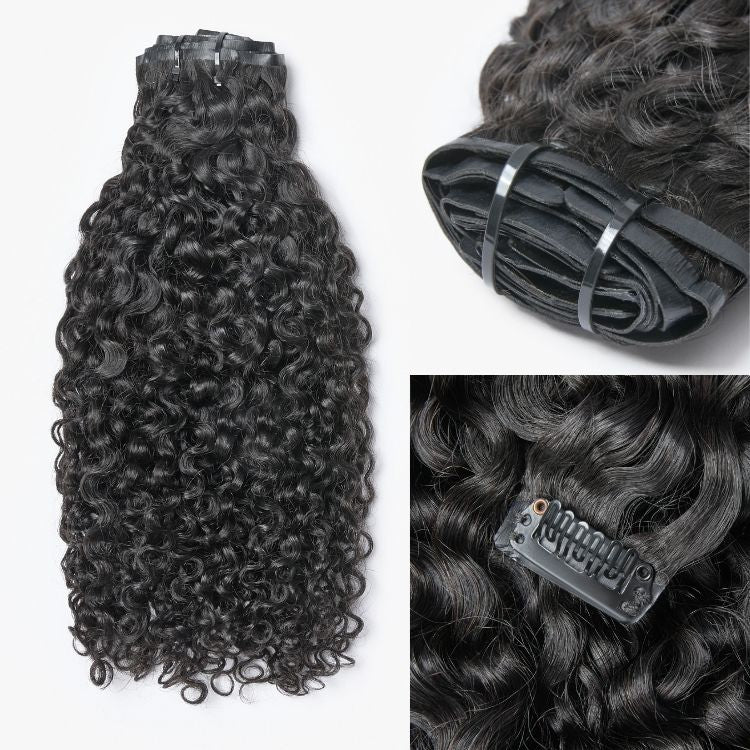 Straight / Body Wave / Kinky Curly / Yaki Straight / Kinky Straight / Messy Curly Clip in Hair Extensions Real Human Hair Pieces 135g 9pcs / 7pcs with Free Gift