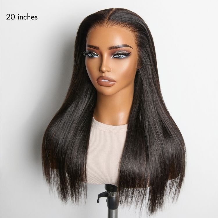 NatureMAX™ Silky Straight Glueless Ear-to-ear 13x4 HD Lace Front Wig Pre-Cut Lace