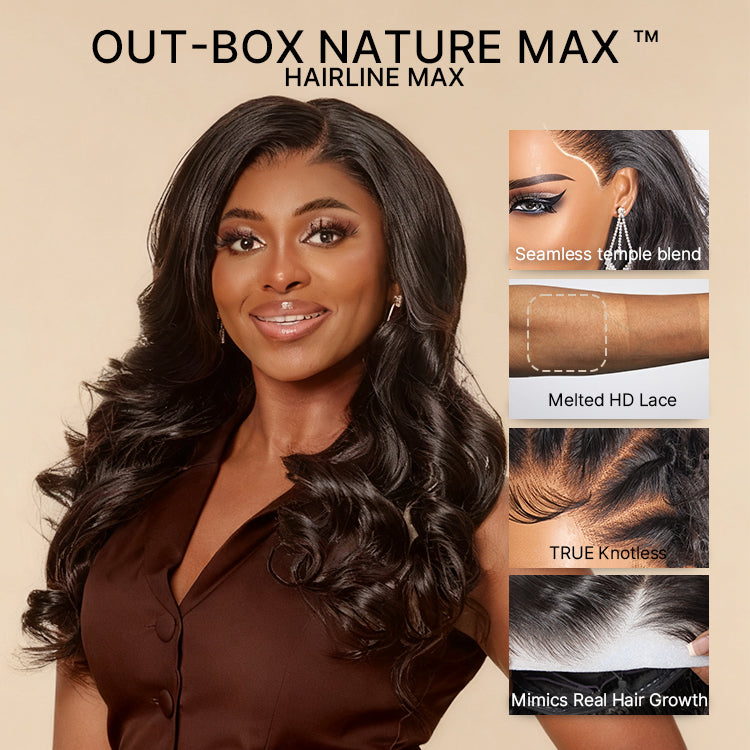 NatureMAX™ 250% Density Loose Wave Glueless 13x6 HD Lace Front High Density Long Wig Pre-Cut Lace Flexi-Fit Drawstring Cap