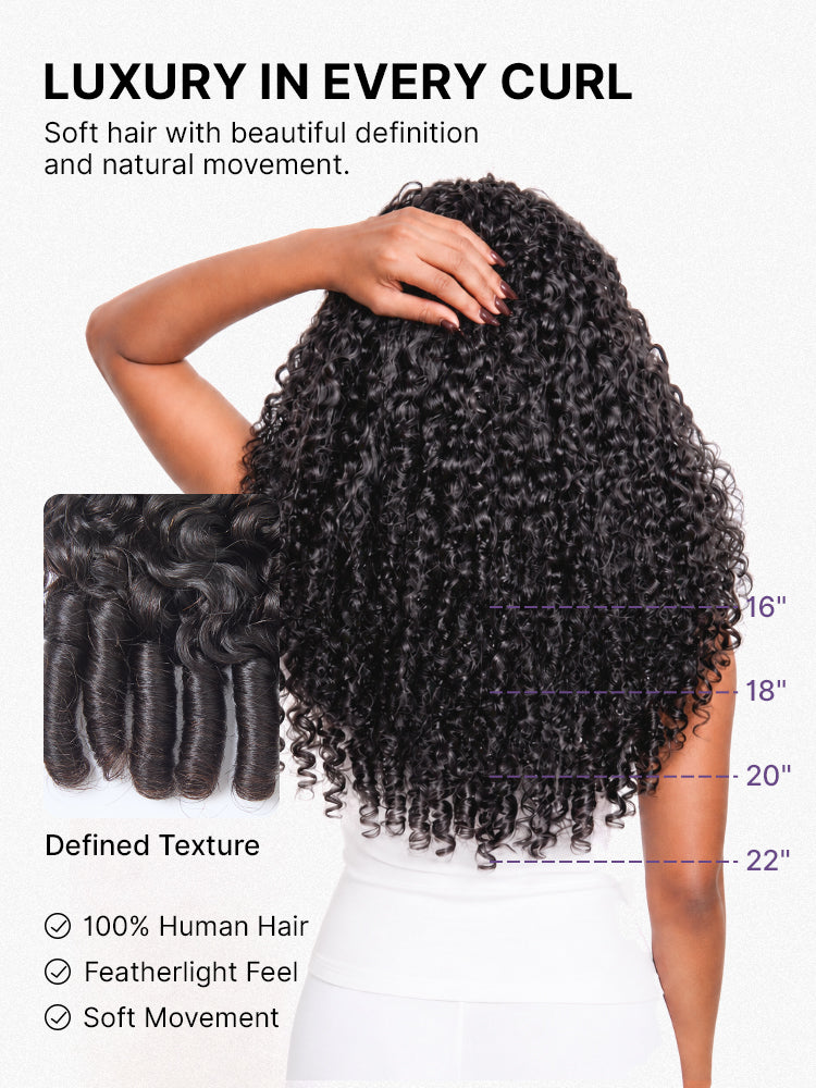 Miracle Knots Crochet Hair Burmese Curly for Boho Braids | Crochet Weaves | Fulani Braids | Twists Pre-Separated Lightweight Full & Soft Pre-Looped Human Hair Extensions Protective Style