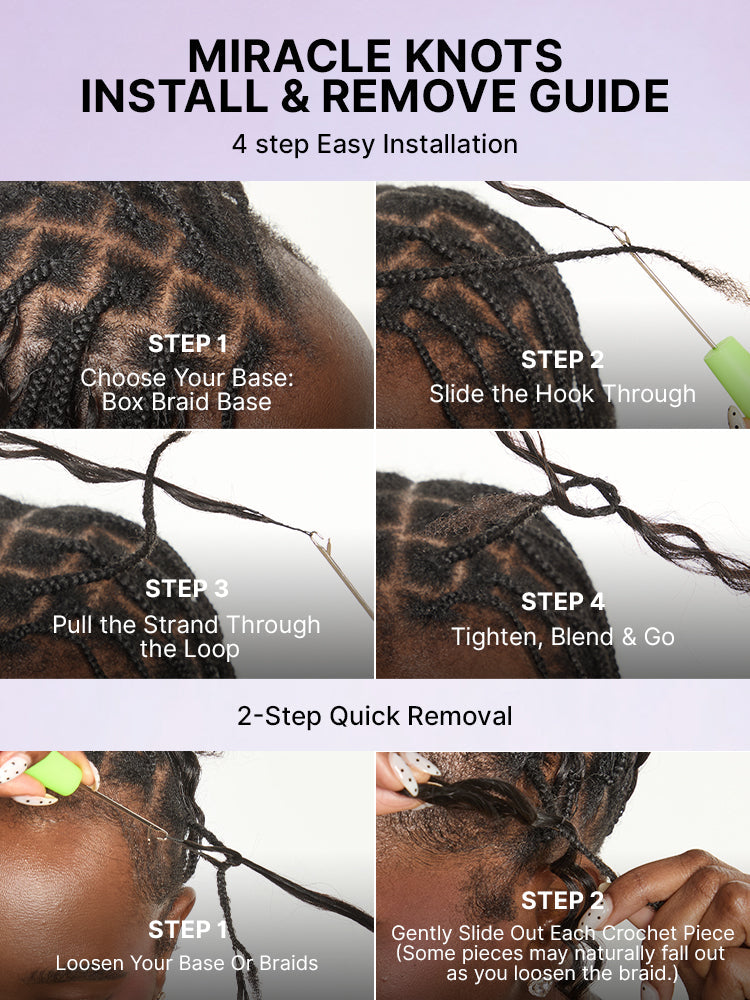 Miracle Knots Crochet Hair Burmese Curly | Wet and Wavy Water Wave | Kinky Straight for Boho Braids | Crochet Weaves | Fulani Braids | Twists Pre-Separated Lightweight Full & Soft Pre-Looped Human Hair Extensions Protective Style