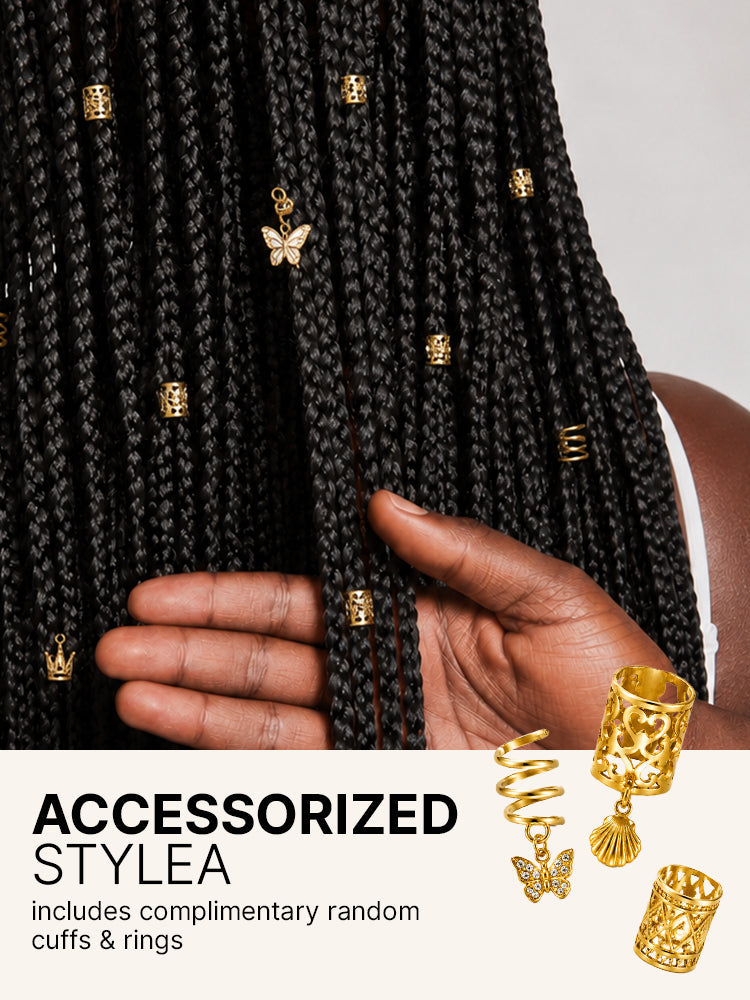 OwnScalp™ Lightweight Salon-Like Braids with a Real Scalp Look Full HD Lace Knotless Box Braided Wig - US Only