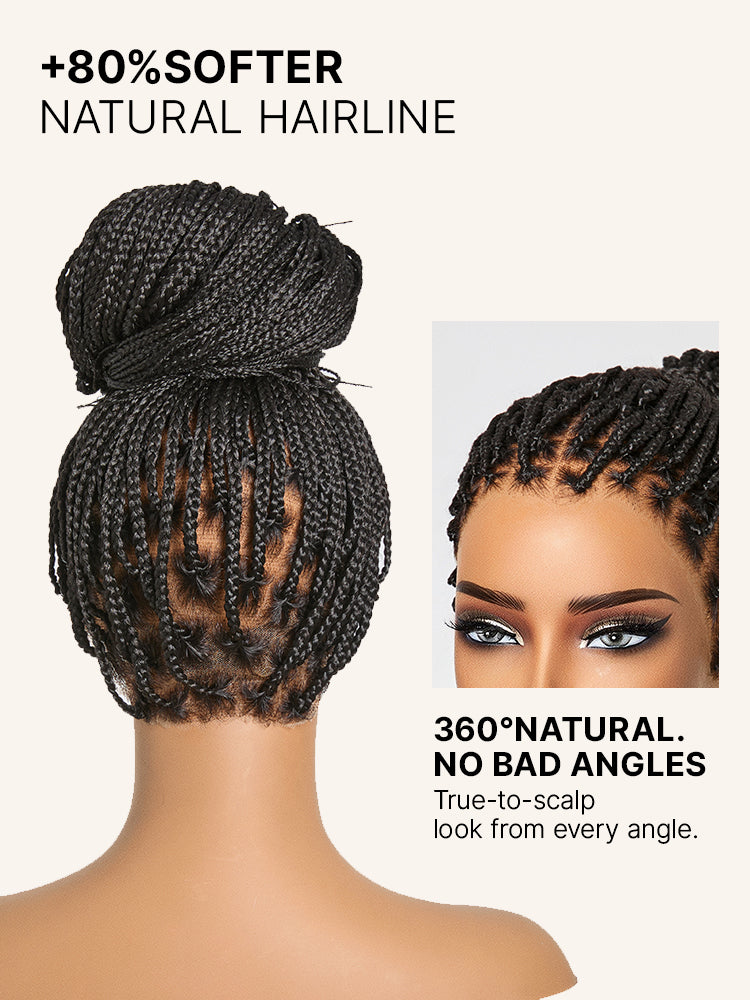 OwnScalp™ Lightweight Salon-Like Braids with a Real Scalp Look Full HD Lace Knotless Box Braided Wig - US Only