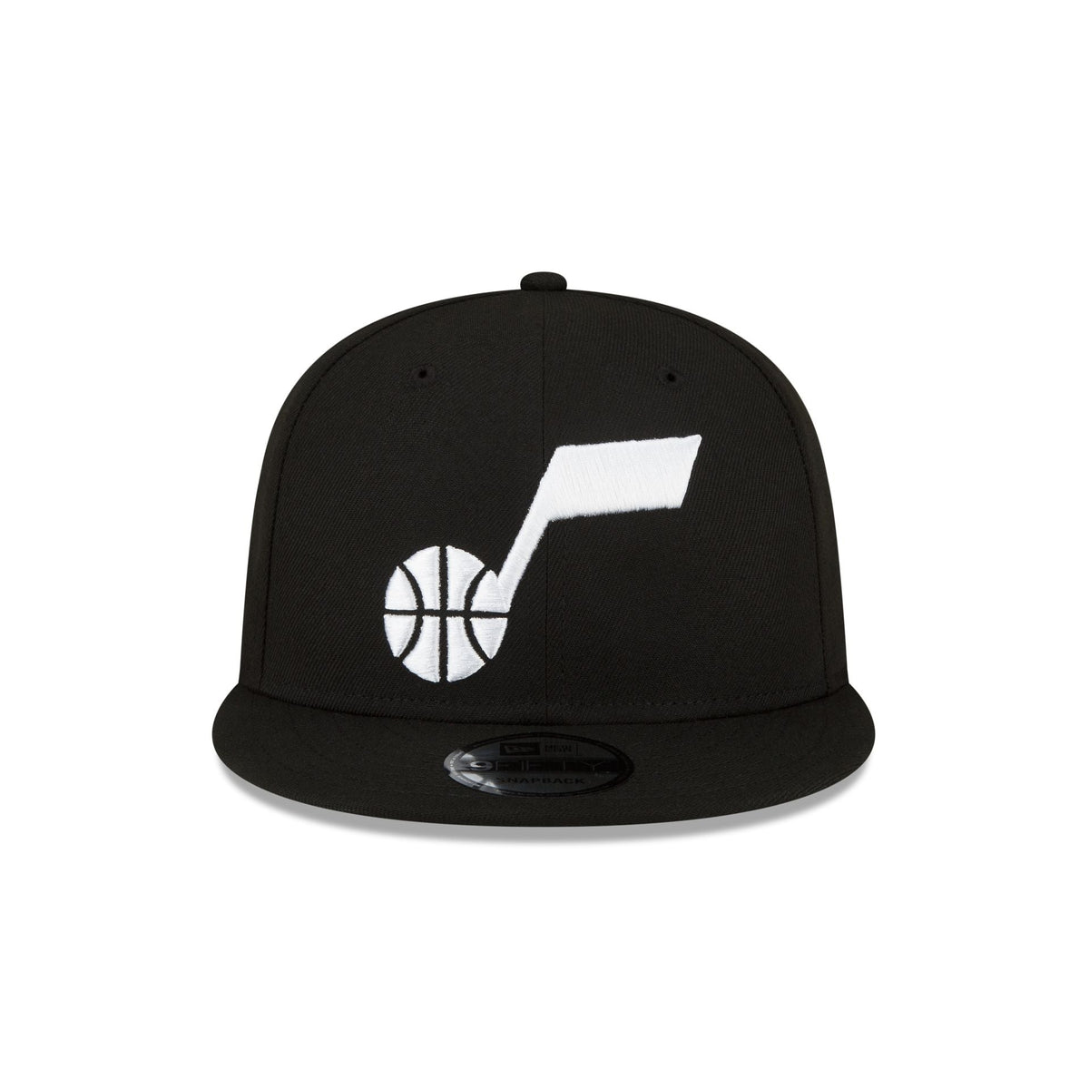 Utah Jazz Basic Black & White 9FIFTY Snapback Hat