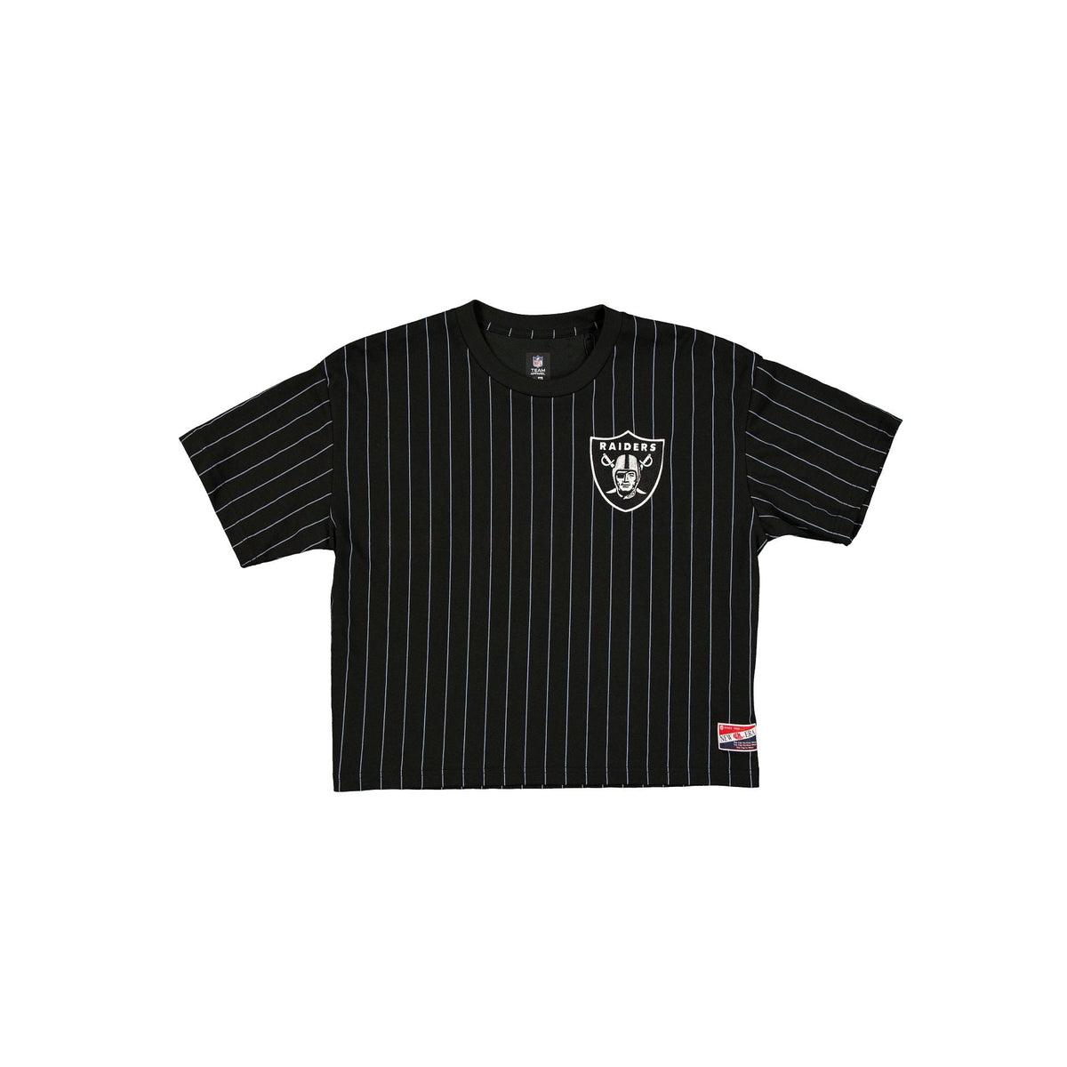 Las Vegas Raiders Throwback Women's Cropped Pinstripe T-Shirt
