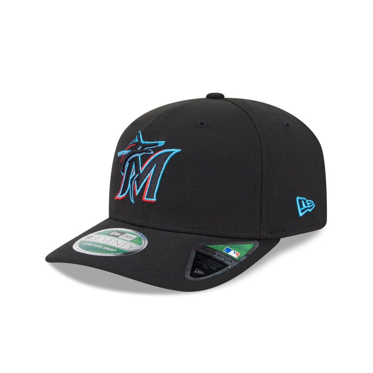 Miami Marlins Game Authentic Collection 9SEVENTY Stretch-Snap Hat
