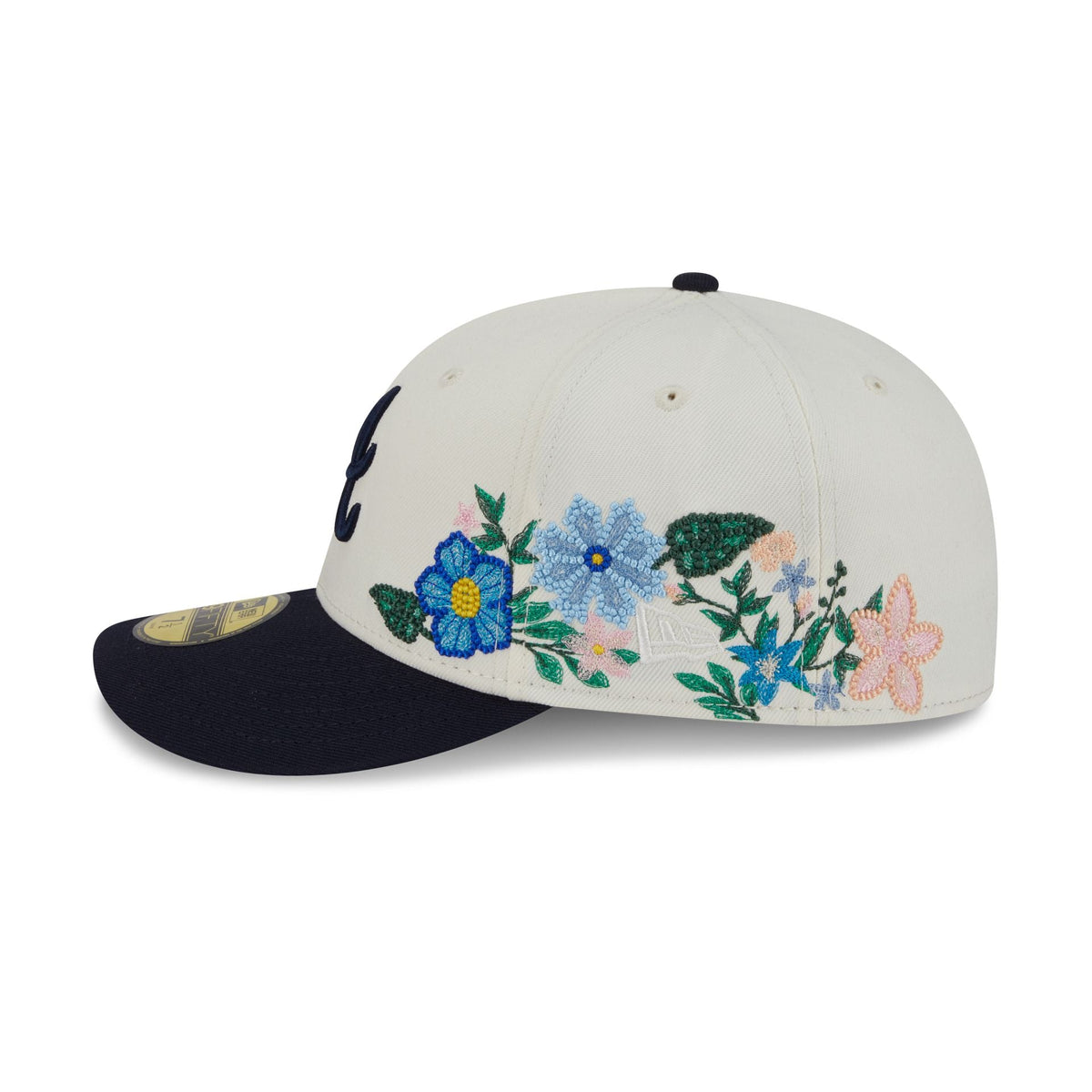 Atlanta Braves Tonal Florals White 59FIFTY Fitted Hat