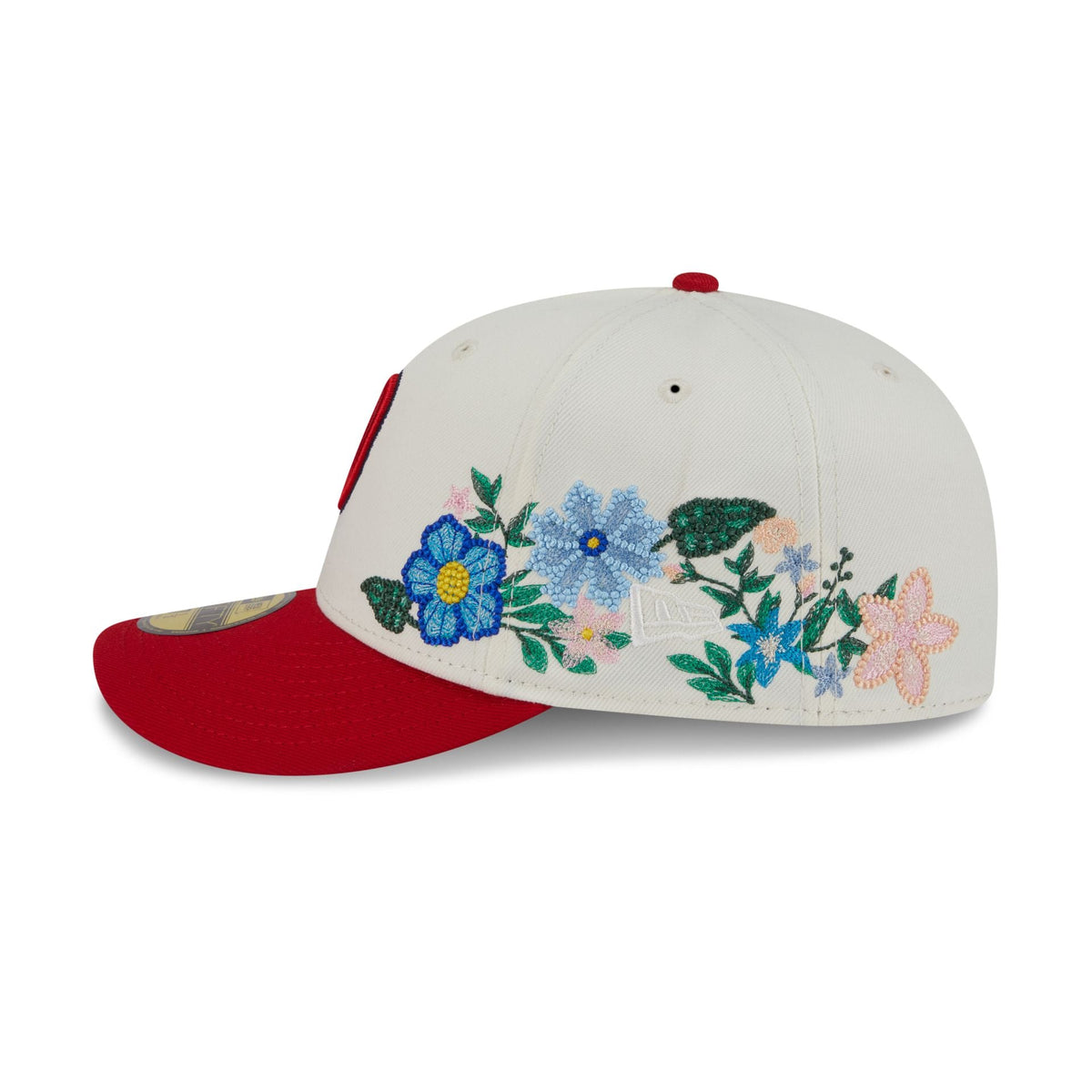 Washington Nationals Tonal Florals White 59FIFTY Fitted Hat