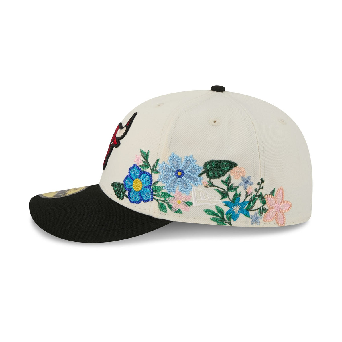 Chicago Bulls Tonal Florals White 59FIFTY Fitted Hat