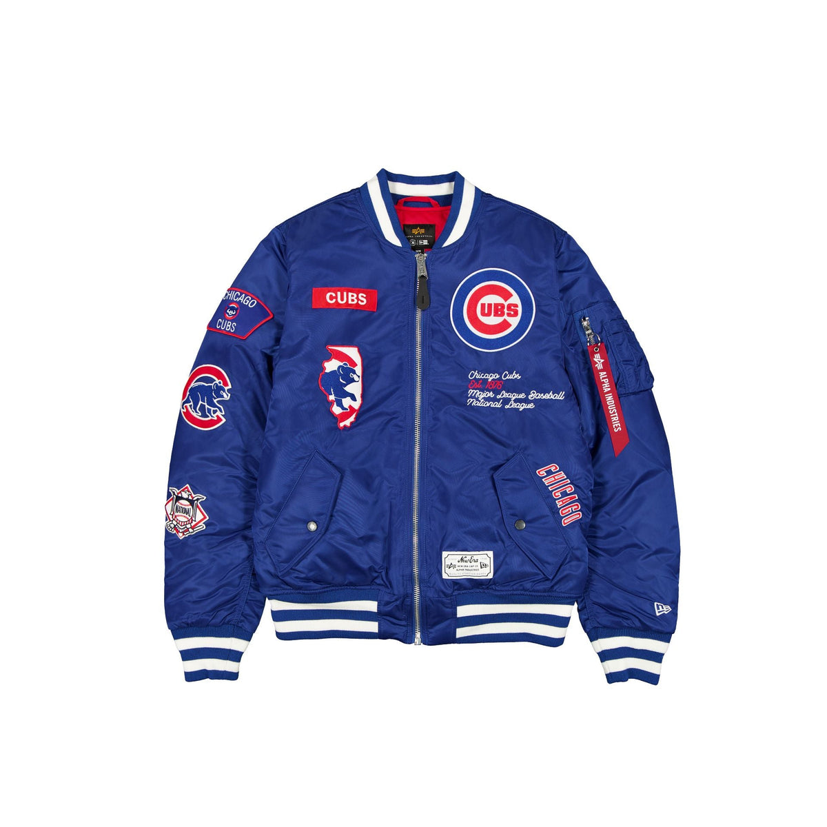 Alpha Industries x Chicago Cubs Blue MA-1 Bomber Jacket