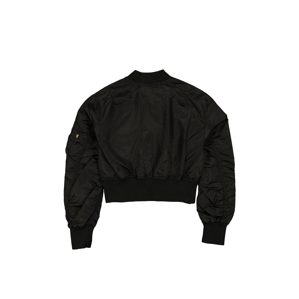 Alpha Industries x Buffalo Bills Black and Gold Women's Cropped L-2B Bomber Jacket