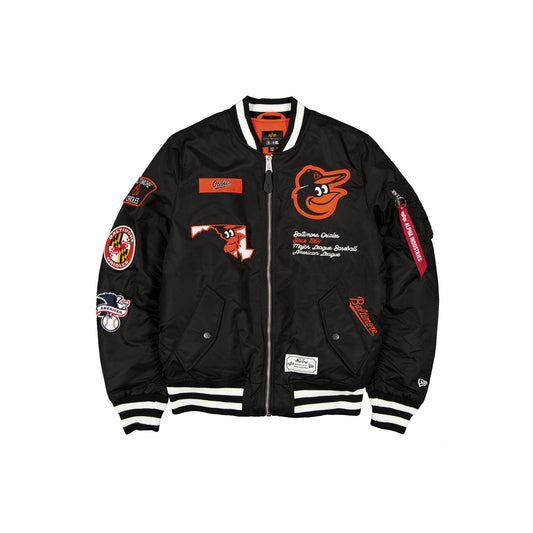 Alpha Industries x Baltimore Orioles Black MA-1 Bomber Jacket