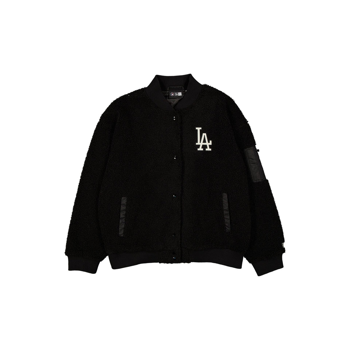 Los Angeles Dodgers Sherpa Black Women's Bomber Jacket