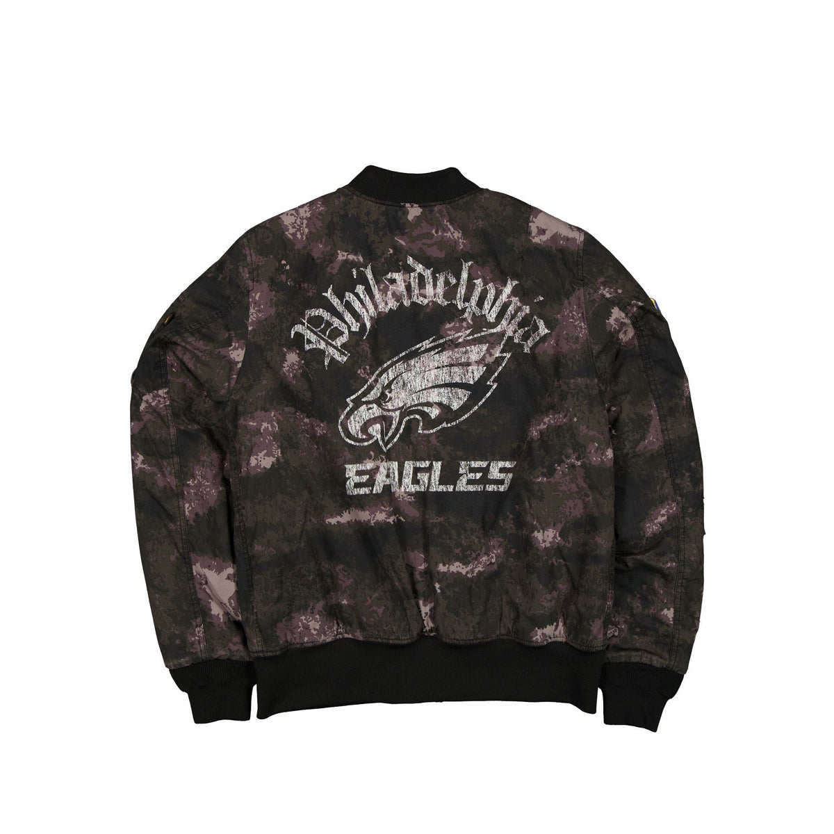 Alpha Industries x Philadelphia Eagles Black Camo MA-1 Bomber Jacket