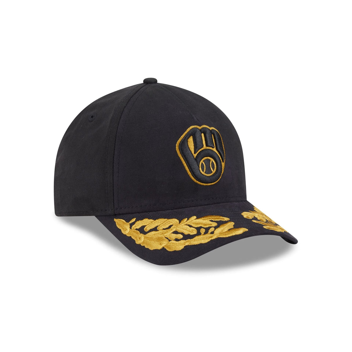 Alpha Industries x Milwaukee Brewers Black 9FORTY M-Crown A-Frame Snapback Hat