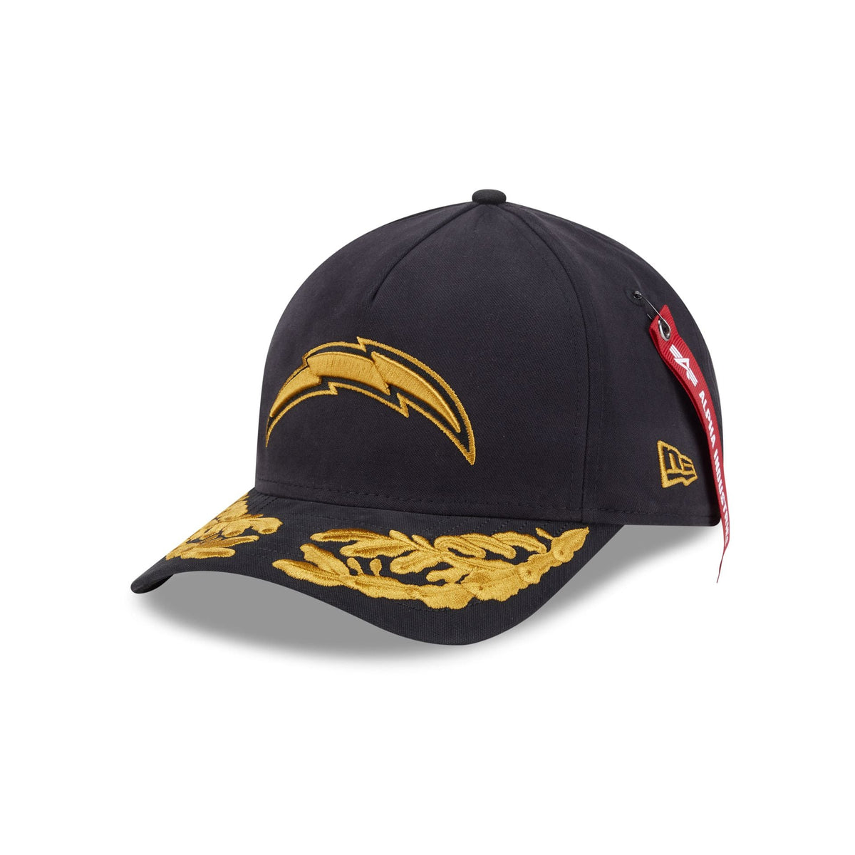 Alpha Industries x Los Angeles Chargers Black 9FORTY M-Crown A-Frame Snapback Hat