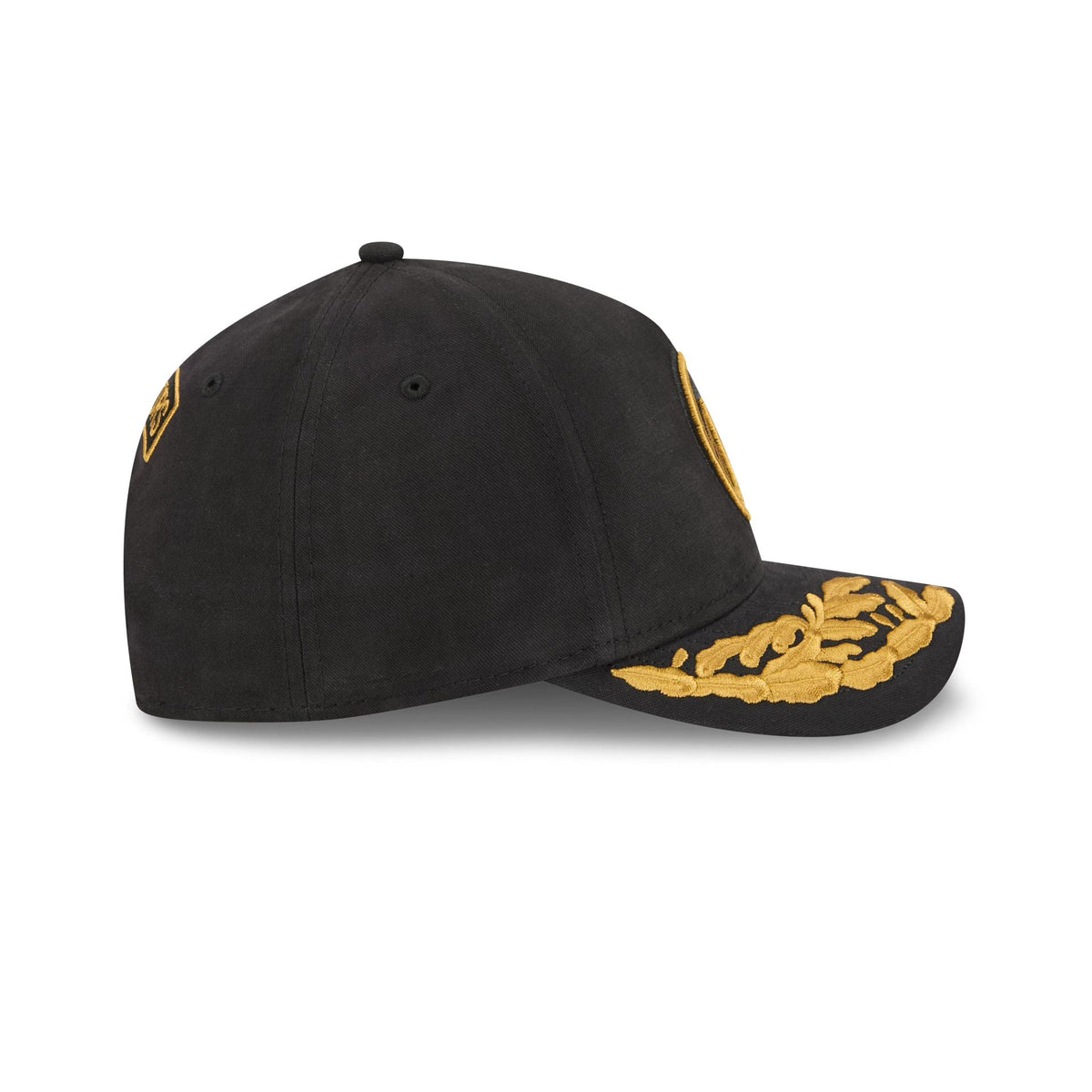 Alpha Industries x Golden State Warriors Black 9FORTY M-Crown A-Frame Snapback Hat