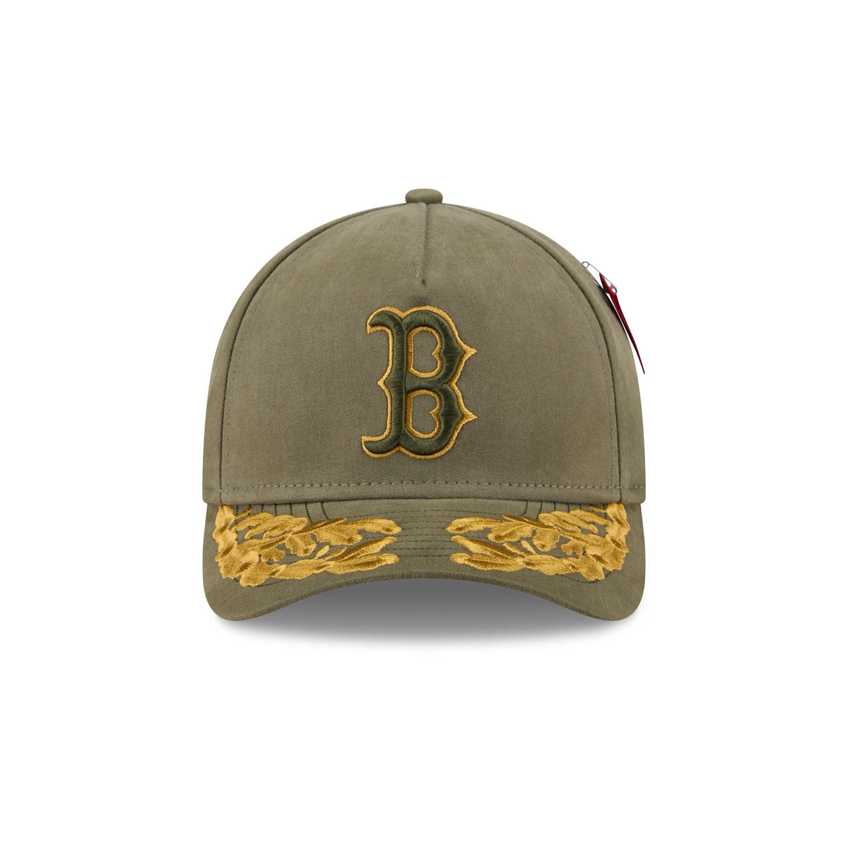 Alpha Industries x Boston Red Sox Olive Green 9FORTY M-Crown A-Frame Snapback Hat