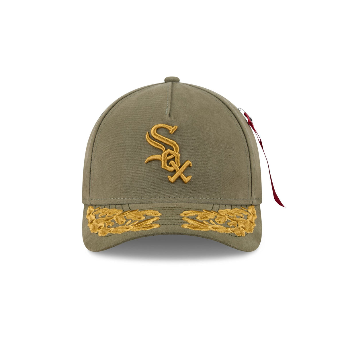 Alpha Industries x Chicago White Sox Olive Green 9FORTY M-Crown A-Frame Snapback Hat