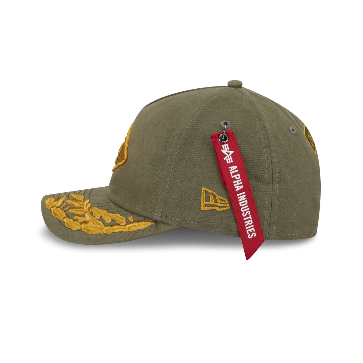 Alpha Industries x Kansas City Chiefs Olive Green 9FORTY M-Crown A-Frame Snapback Hat
