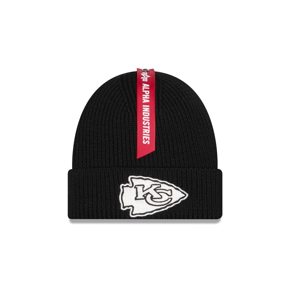 Alpha Industries x Kansas City Chiefs Black Cuff Knit Hat