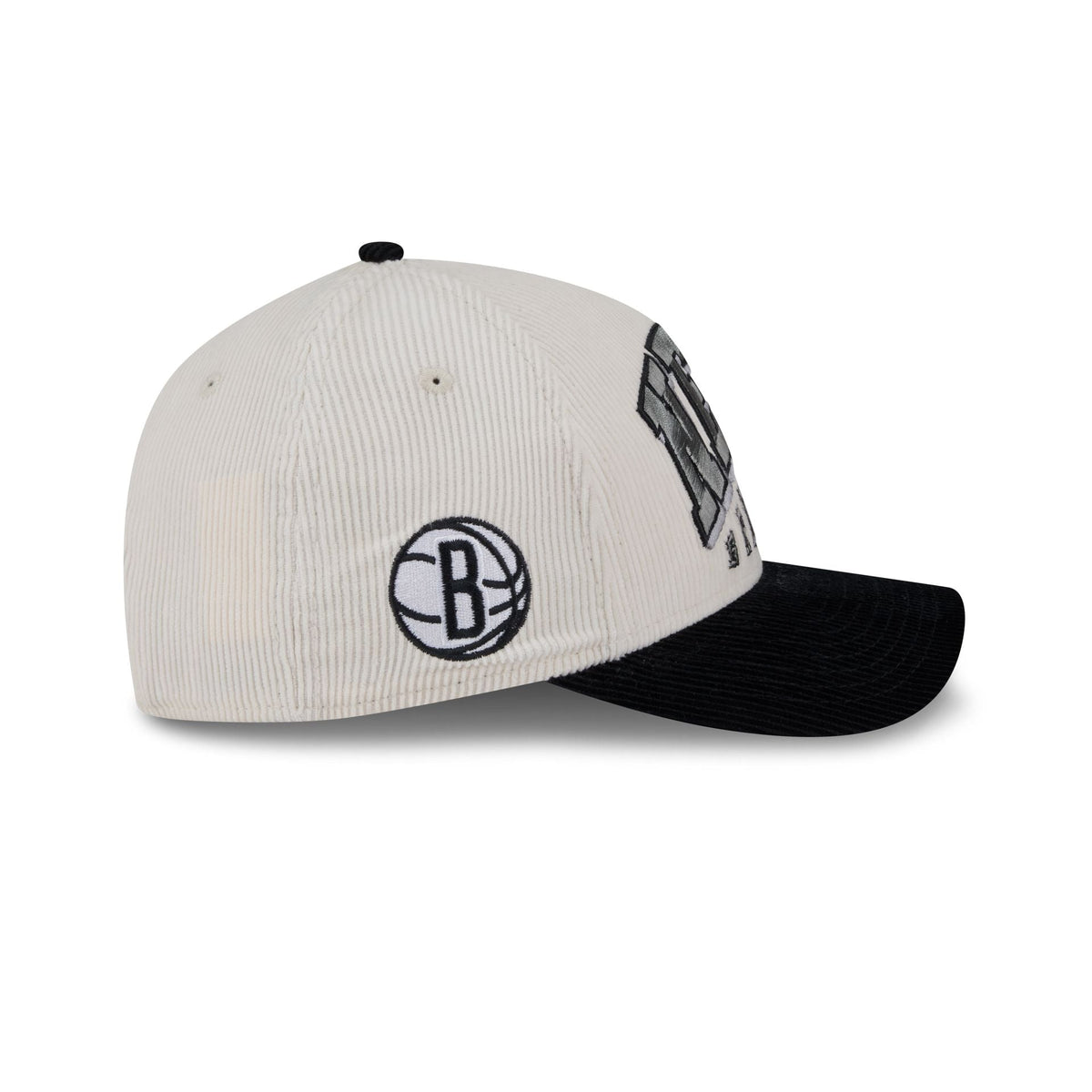 Brooklyn Nets Stacked Corduroy 9FORTY M-Crown A-Frame Snapback Hat
