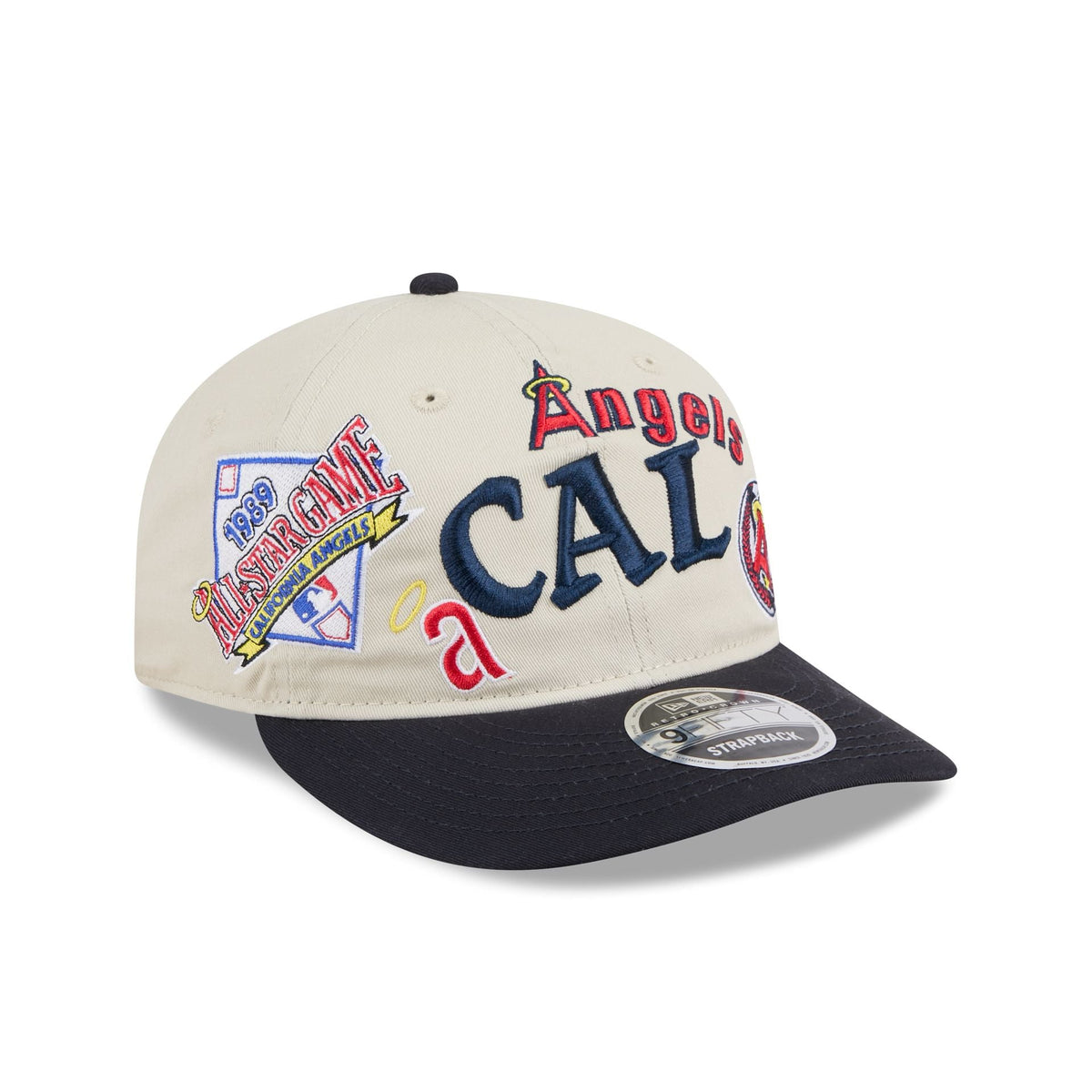 Los Angeles Angels Scattered Patches Retro Crown 9FIFTY Snapback Hat