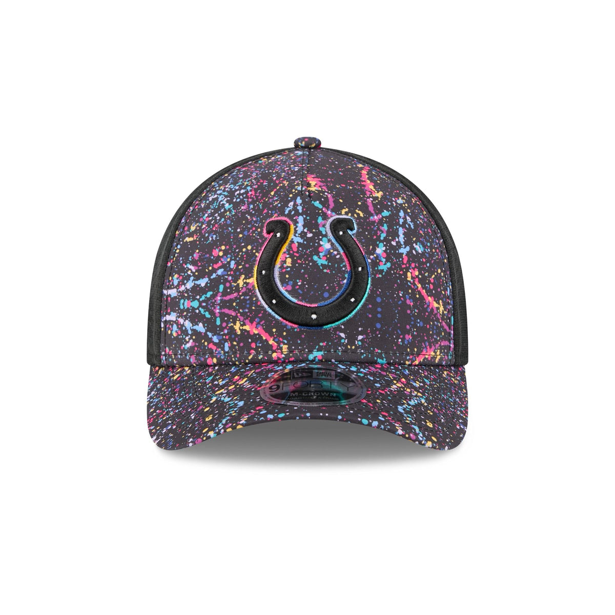 Indianapolis Colts 2025 Crucial Catch 9FORTY M-Crown A-Frame Trucker Hat