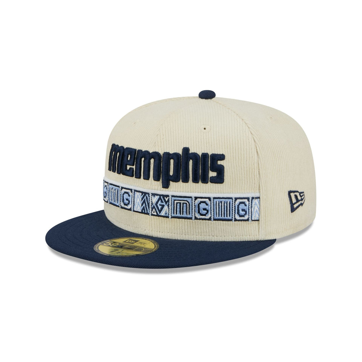 Memphis Grizzlies 2025 City Edition Chrome White Corduroy 59FIFTY Fitted Hat
