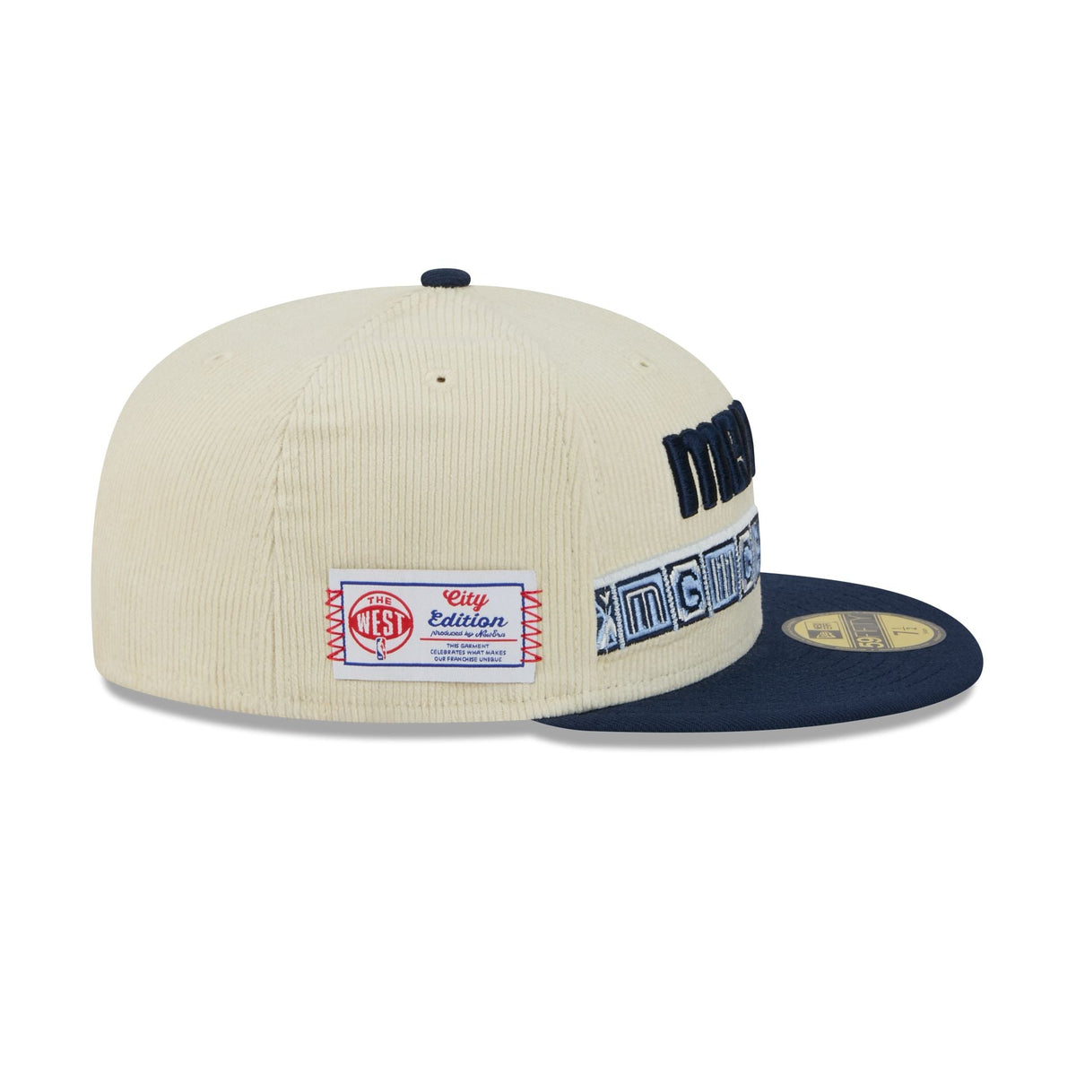 Memphis Grizzlies 2025 City Edition Chrome White Corduroy 59FIFTY Fitted Hat