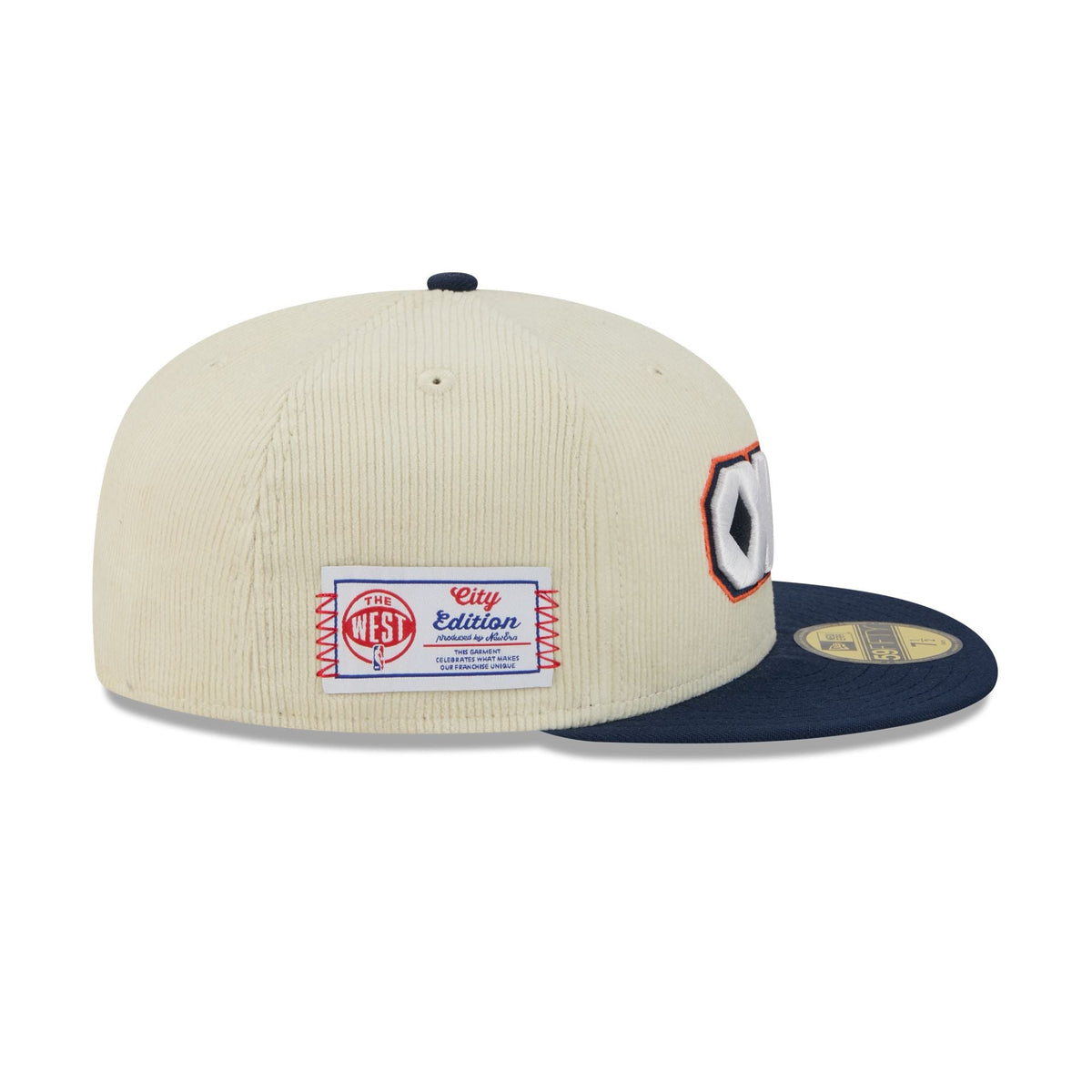 Oklahoma City Thunder 2025 City Edition Chrome White Corduroy 59FIFTY Fitted Hat