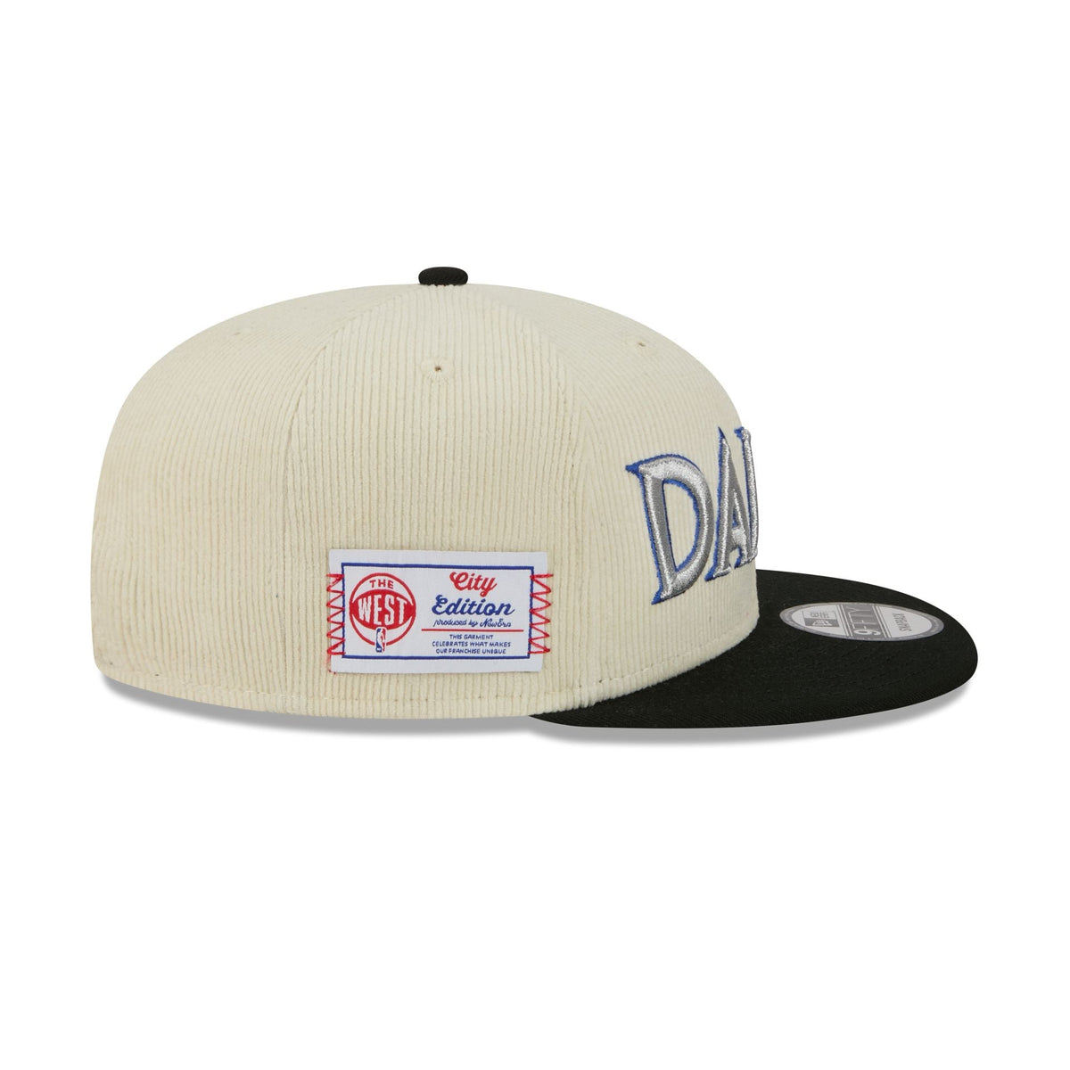 Dallas Mavericks 2025 City Edition Chrome White Corduroy 9FIFTY Snapback Hat