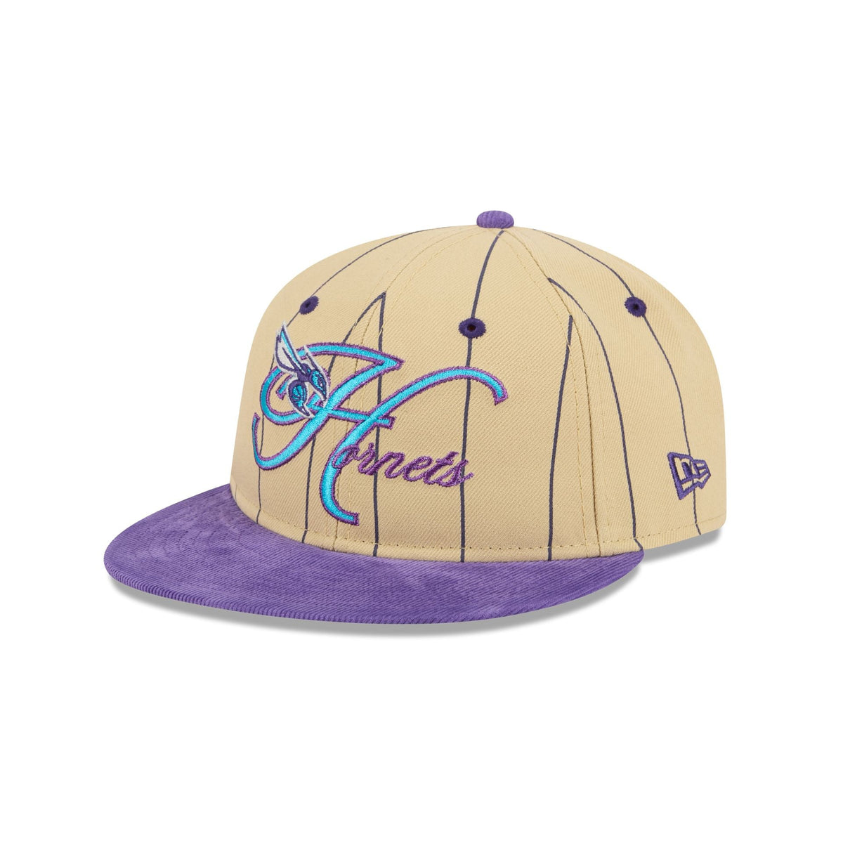 Charlotte Hornets Pinstripe Script Retro Crown 9FIFTY Adjustable Hat