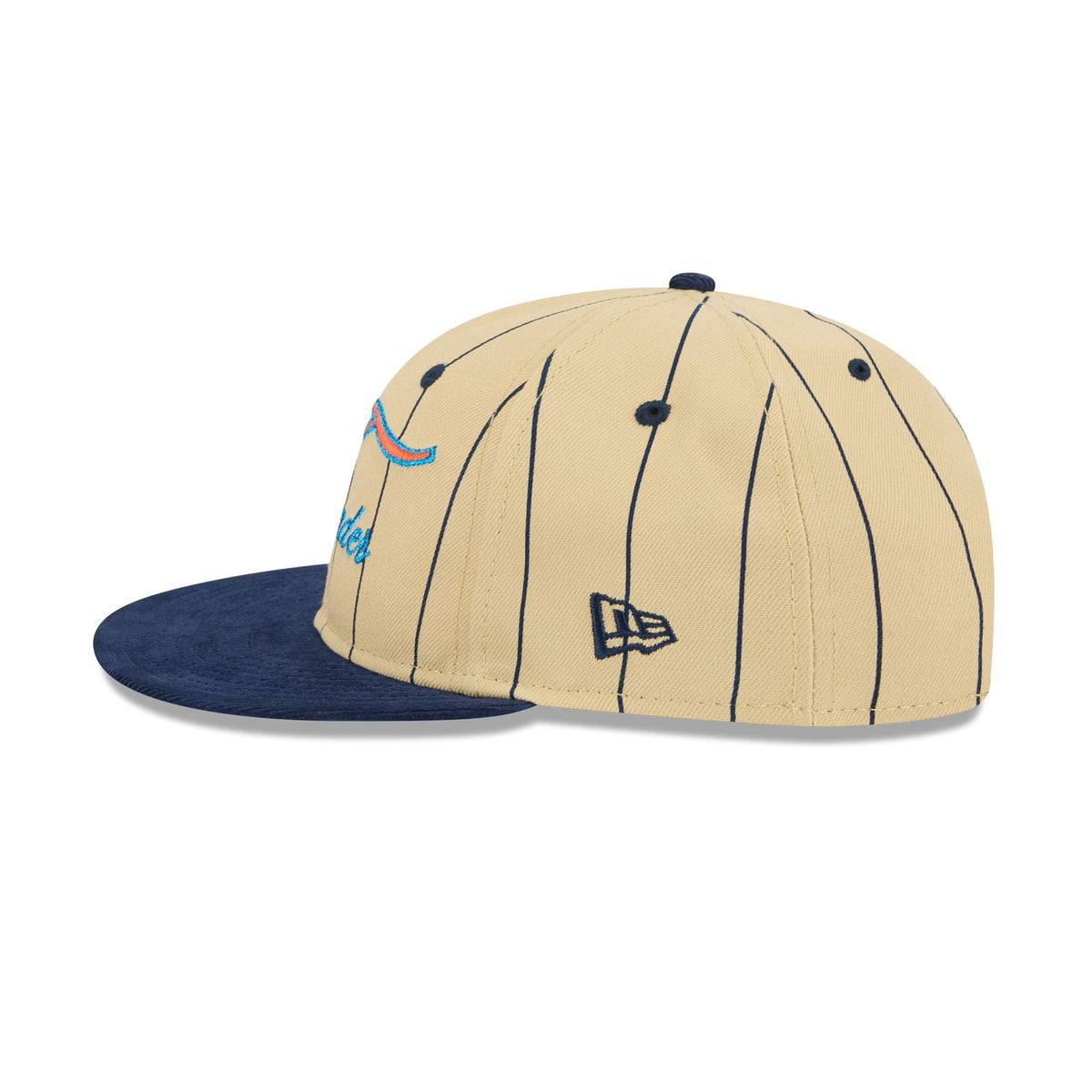 Oklahoma City Thunder Pinstripe Script Retro Crown 9FIFTY Adjustable Hat