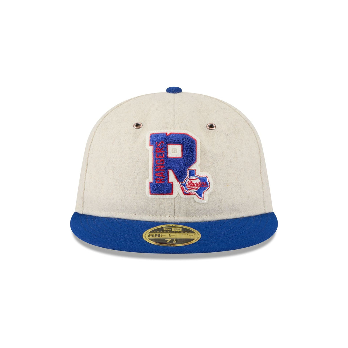 Texas Rangers Wool Letterman Retro Crown 59FIFTY Fitted Hat