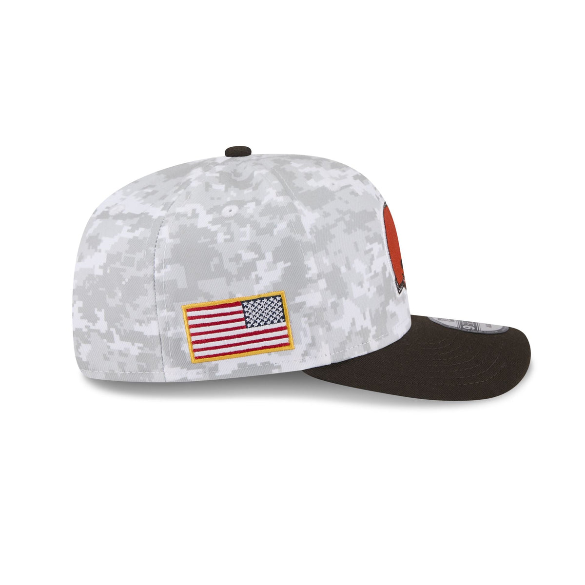 Cleveland Browns 2025 Salute to Service Fan Gear 9SEVENTY Stretch-Snap Hat