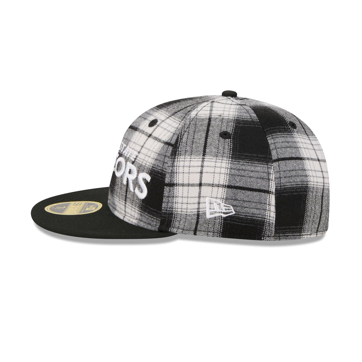 Golden State Warriors Grunge Plaid Retro Crown 59FIFTY Fitted Hat