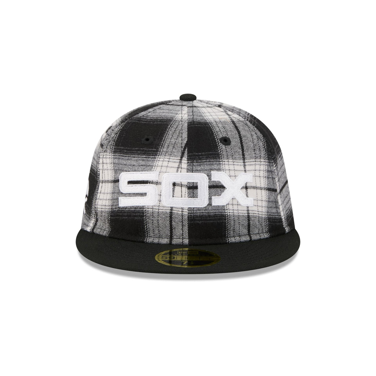 Chicago White Sox Grunge Plaid Retro Crown 59FIFTY Fitted Hat