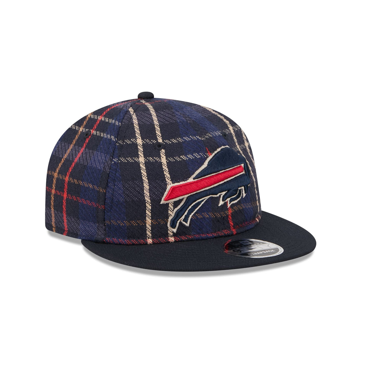 Buffalo Bills Grunge Plaid Retro Crown 9FIFTY Adjustable Hat