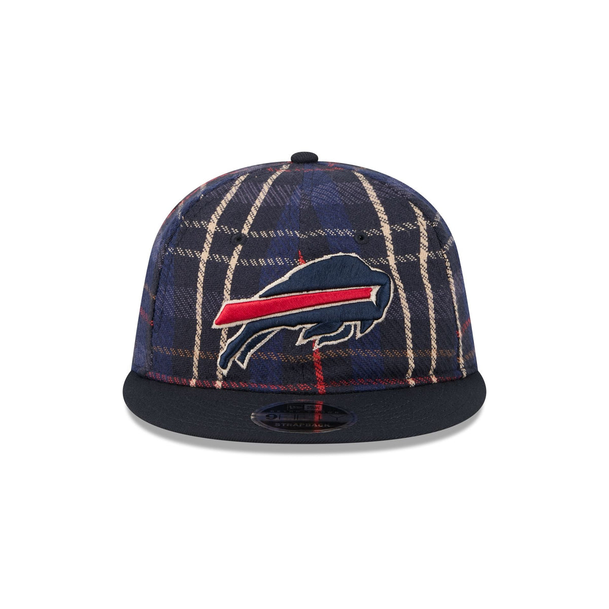 Buffalo Bills Grunge Plaid Retro Crown 9FIFTY Adjustable Hat