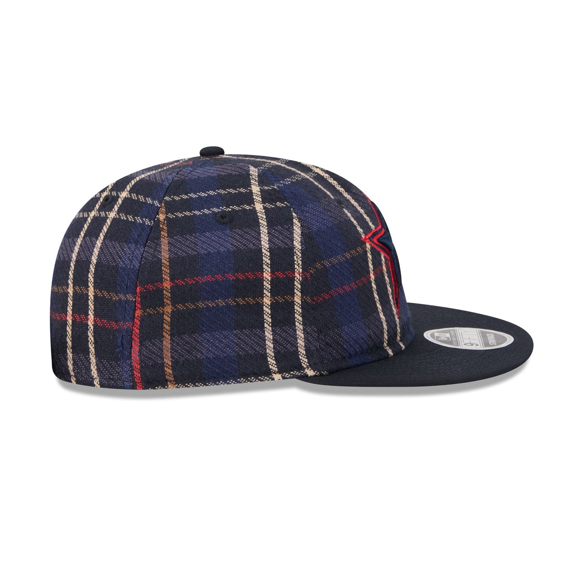 Dallas Cowboys Grunge Plaid Retro Crown 9FIFTY Adjustable Hat