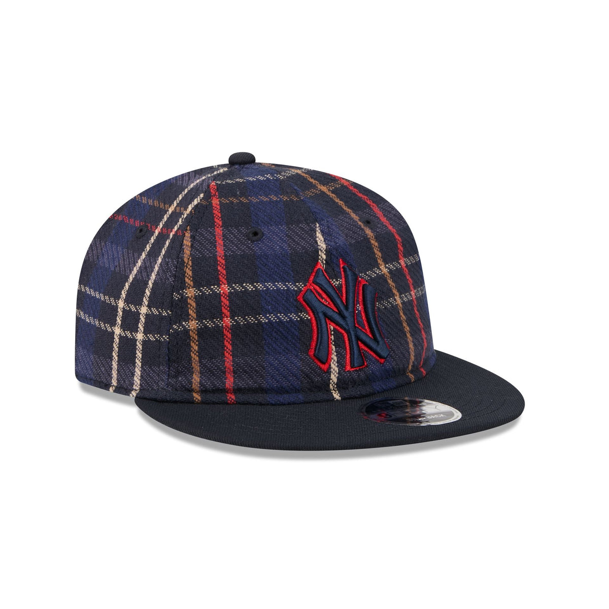 New York Yankees Grunge Plaid Retro Crown 9FIFTY Adjustable Hat